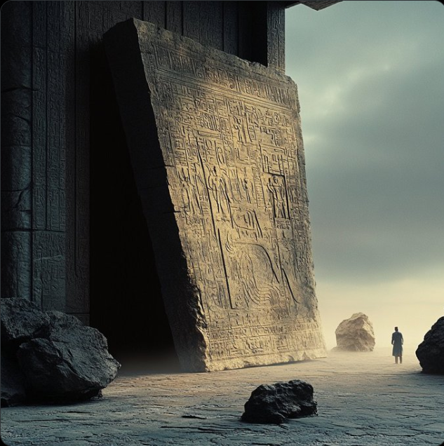 The Monolith — captured piece from Vlad Tenev's AI Egypt series
